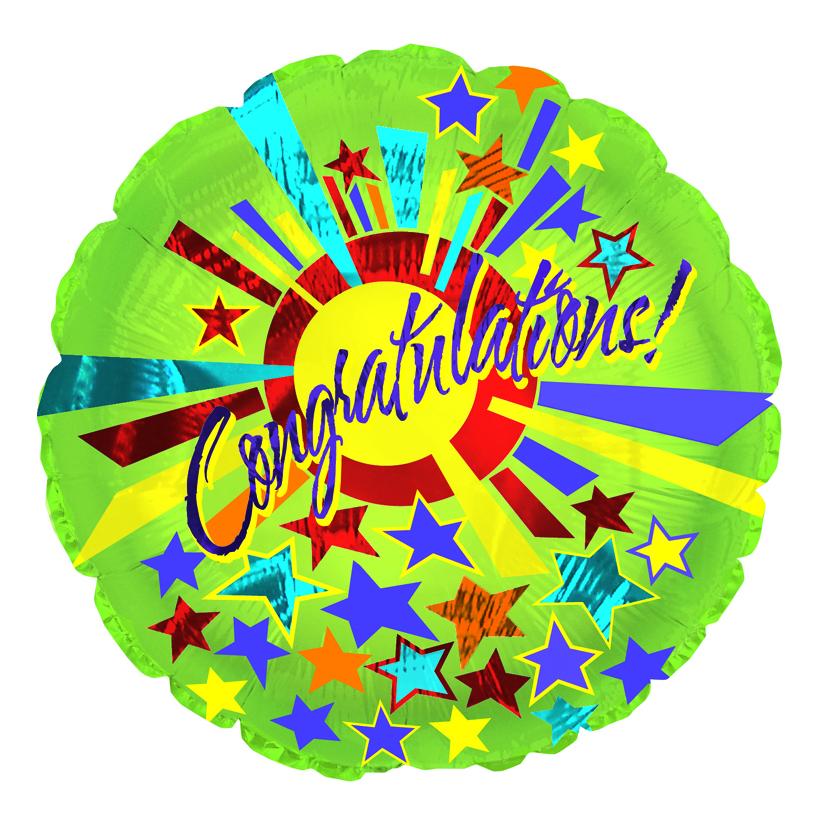 Flower Delivery Florist Same Day Naples 14 Congratulations Green Starburst Balloon.Jpg