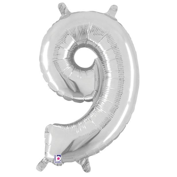 Flower Delivery Florist Same Day Naples 68 Number Nine Air Filled Balloon.Jpg